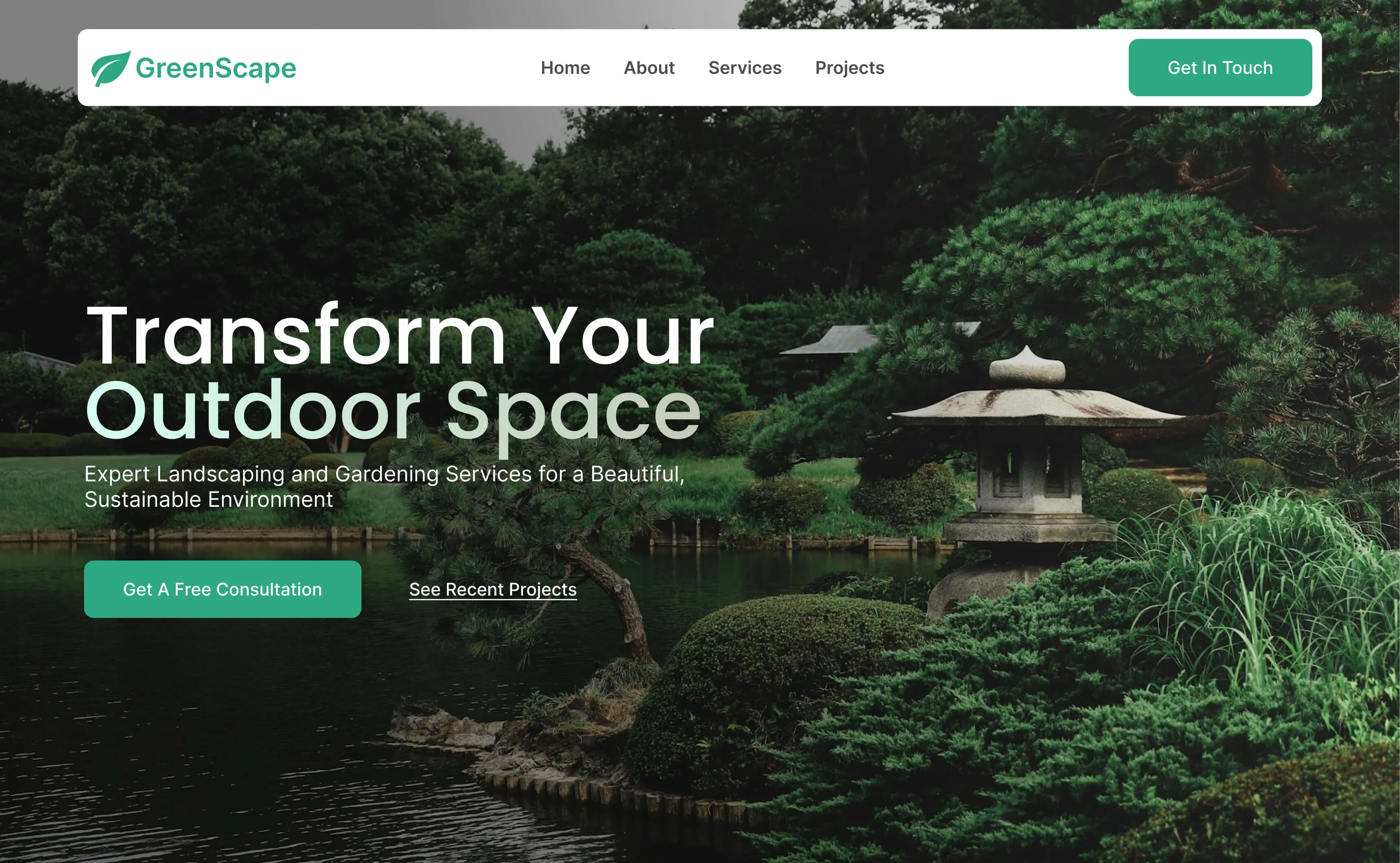 GreenScape website preview