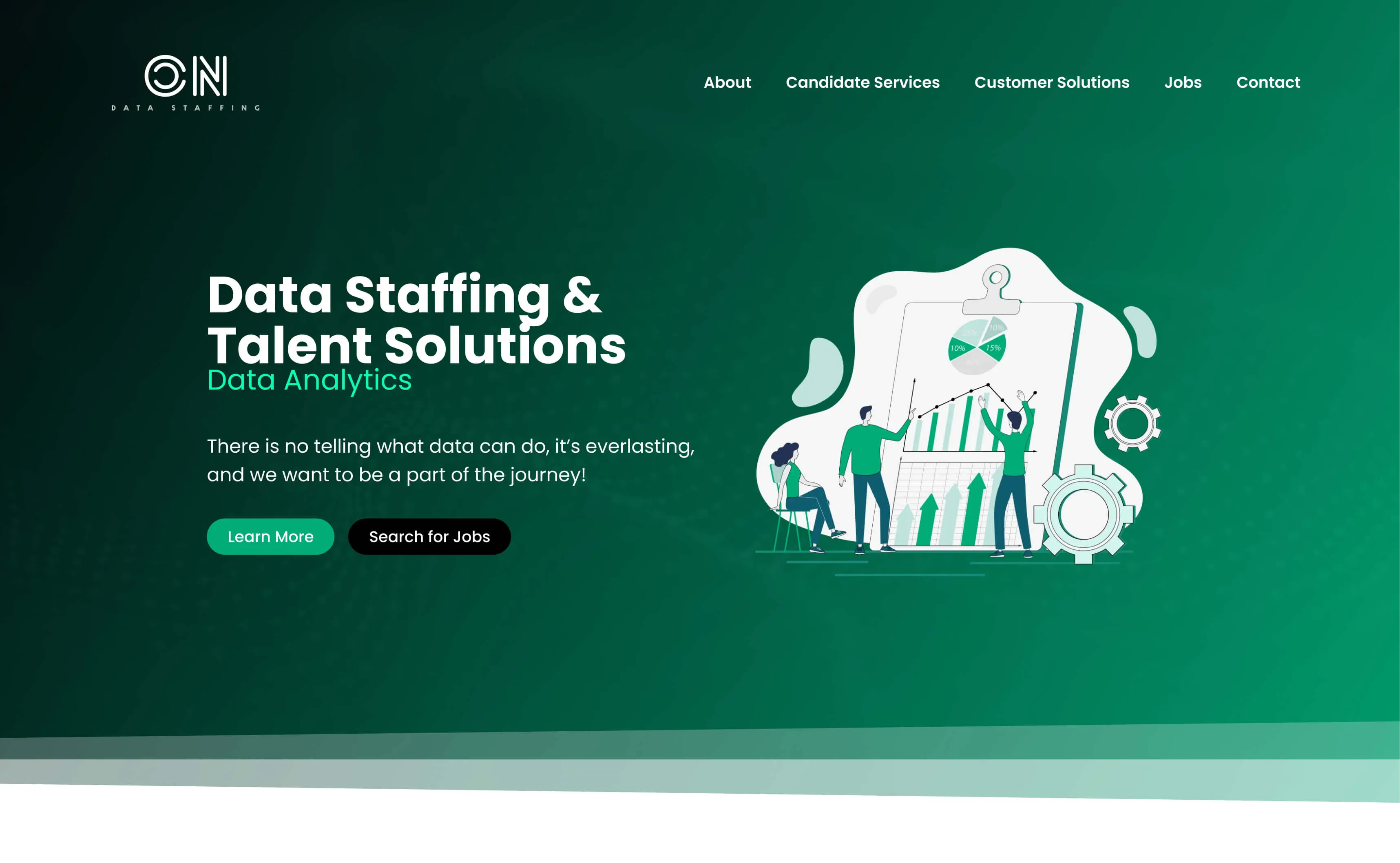 ON Data Staffing website designed by Design Wiz